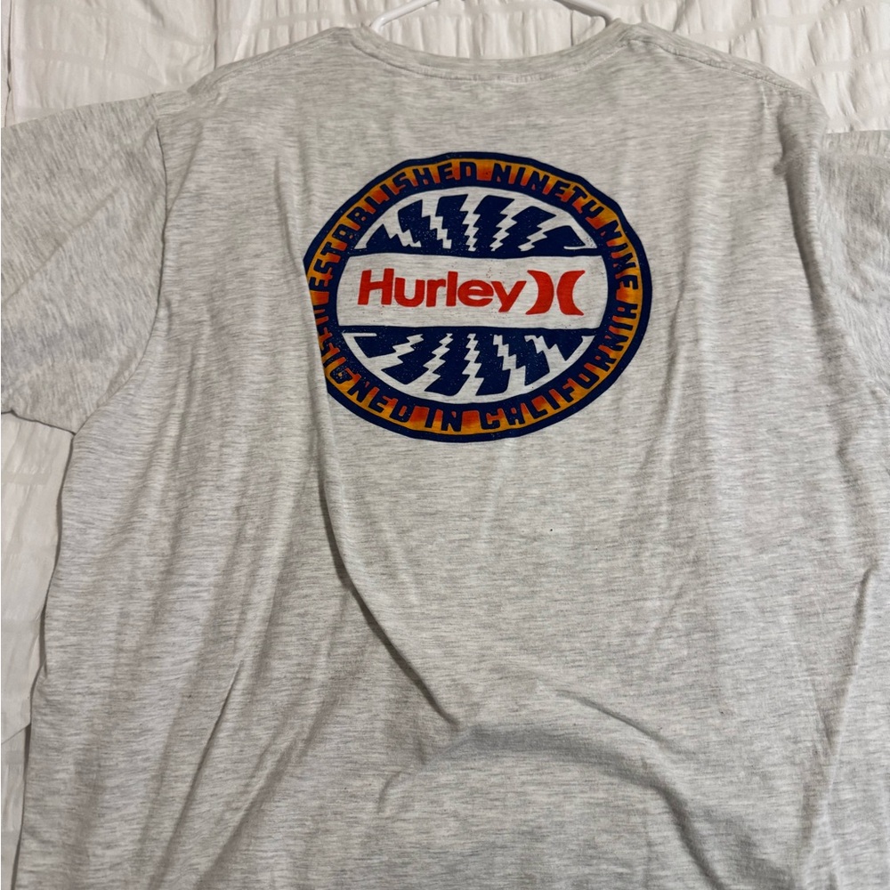 Hurley Light Gray Graphic Tee